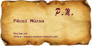 Pécsi Múzsa névjegykártya